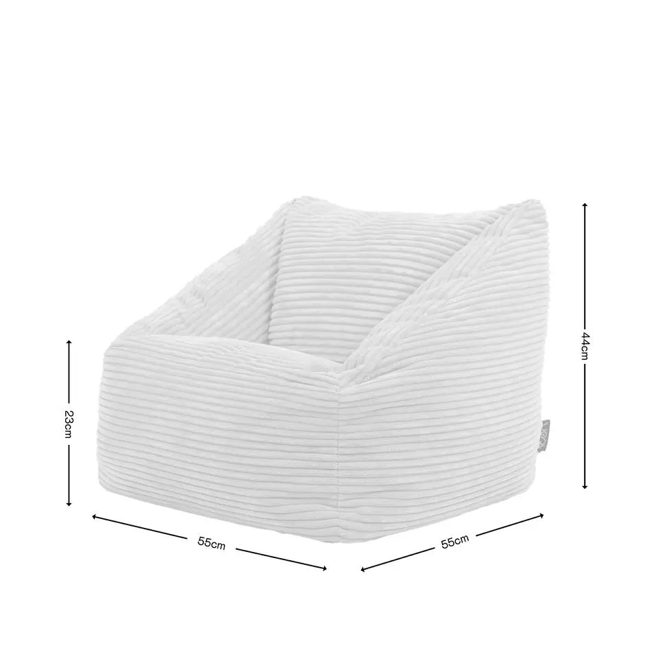 icon Kinderzitzakken Morgan - Corduroy Zitzak met Vulling - Oud roze