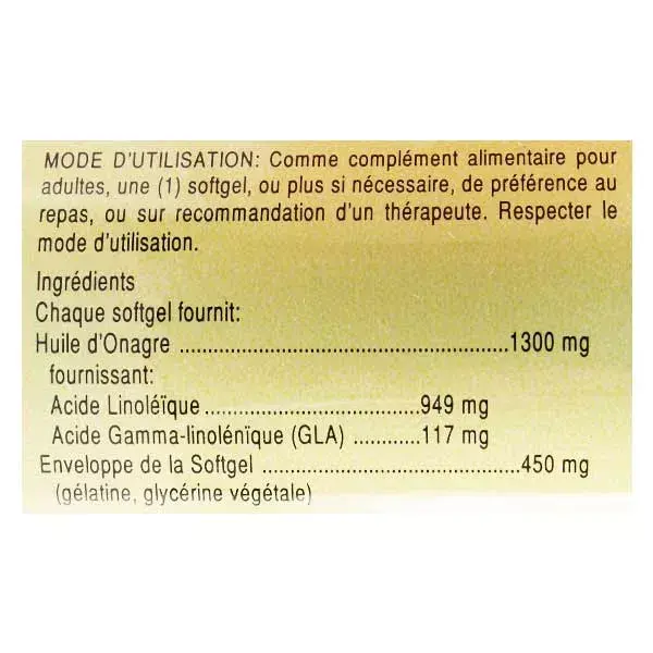Óleo de Prímula Solgar 1300mg 60 Cápsulas Gelatinosas