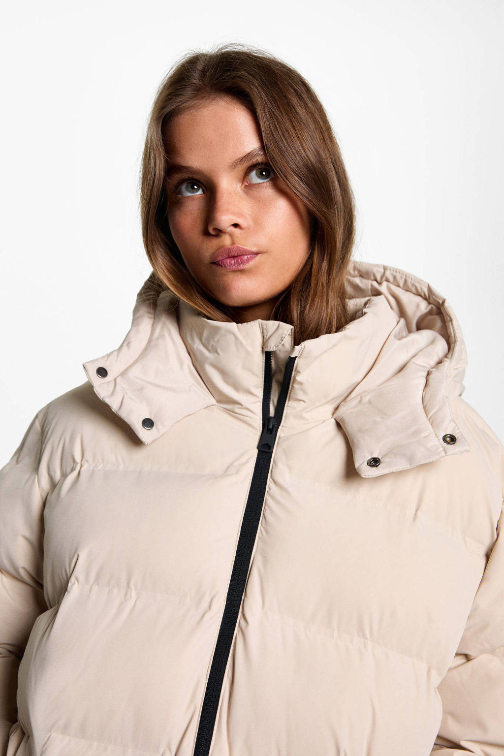 MANGO TEEN gewatteerde jas beige