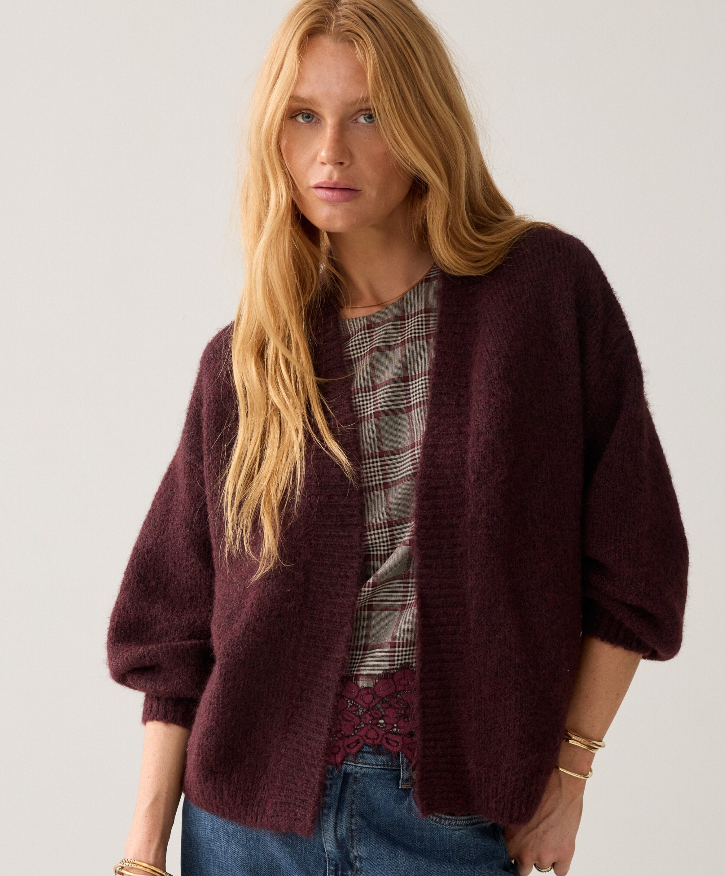 Summum Woman Dames vest bordeaux