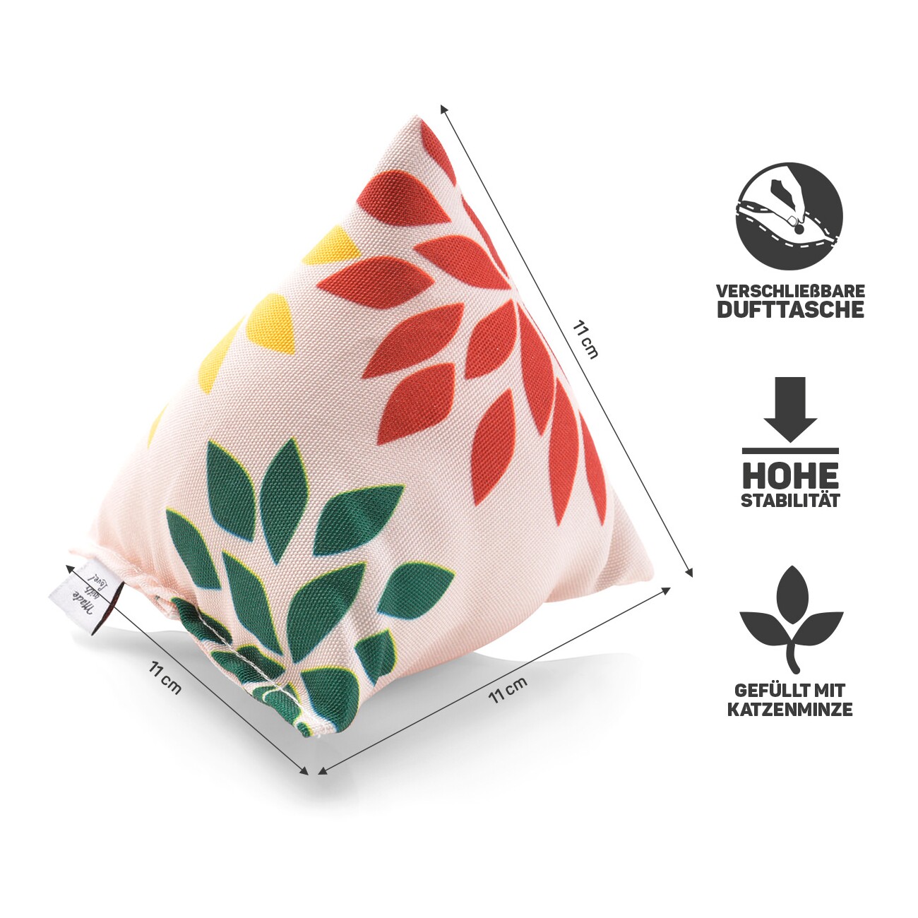 Canadian Cat Company Catnipspielzeug 6x Schmusepyramide Reggae Flower