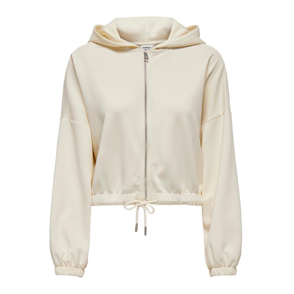 Only Sweat Zippé Écru Femme Only Lett