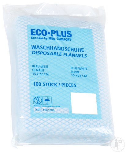 Covarmed Eco-Plus Gants De Toilette Jetables 100 Pièces