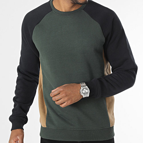Sweat Crewneck 20715788 Vert Kaki Noir Camel