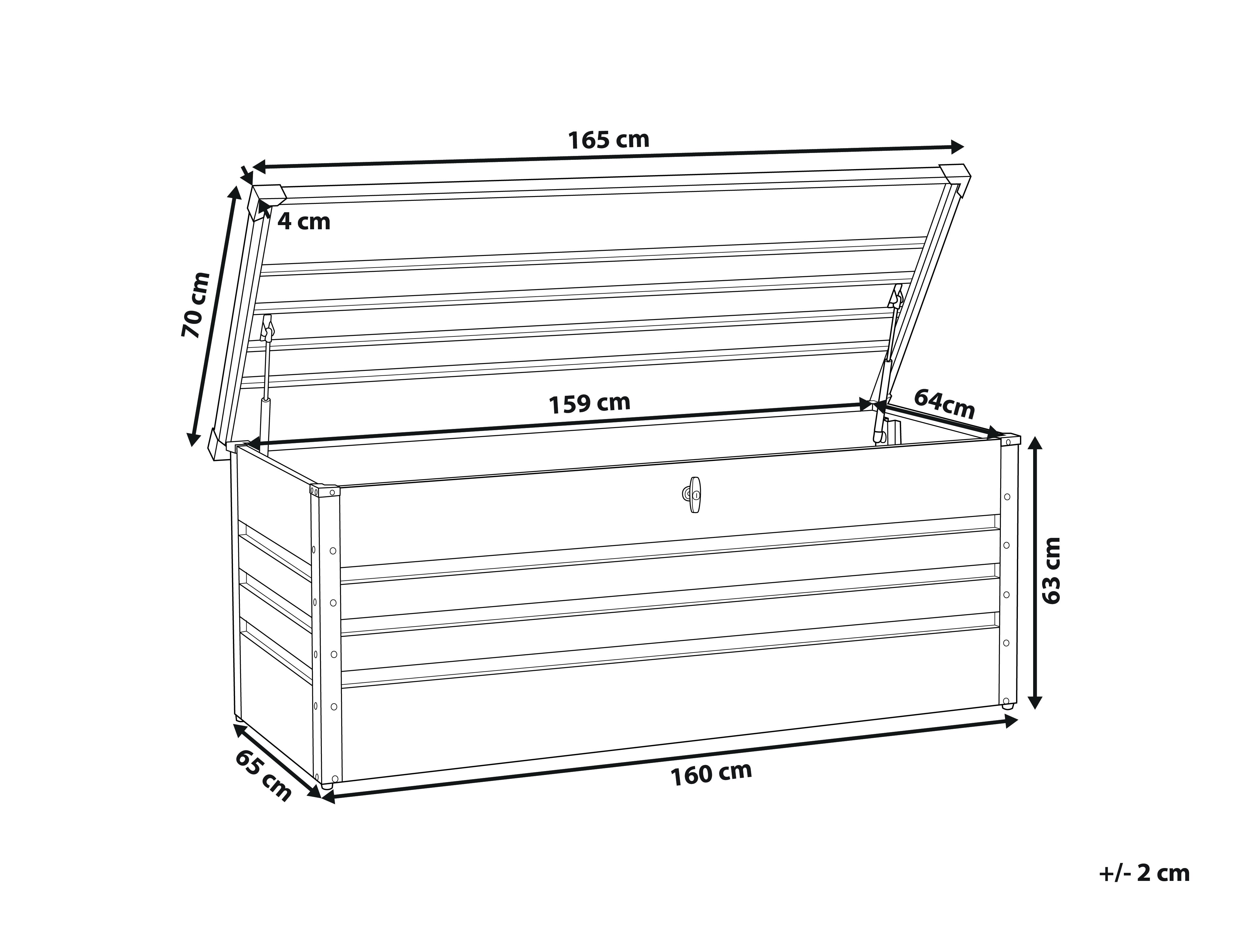 Kussenbox CEBROSA 165 cm 70 cm Blauw