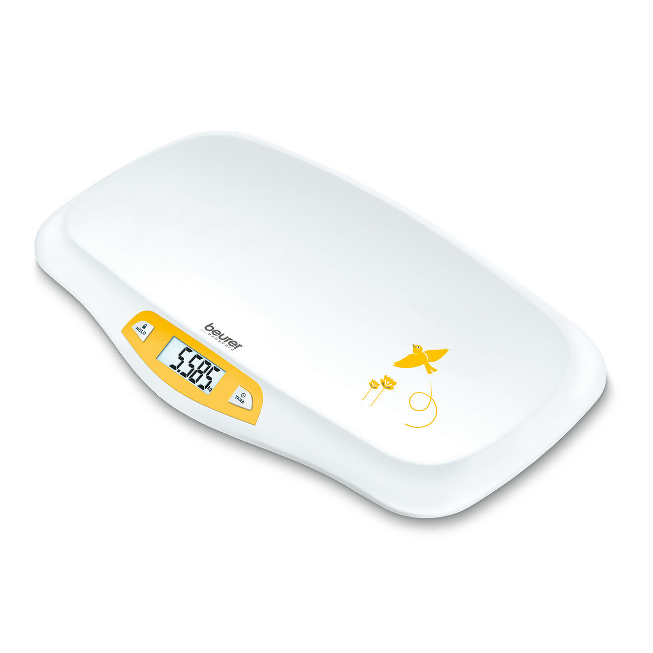 Beurer Pèse-bébé avec fonction de stabilisation blanc/orange - 20kg