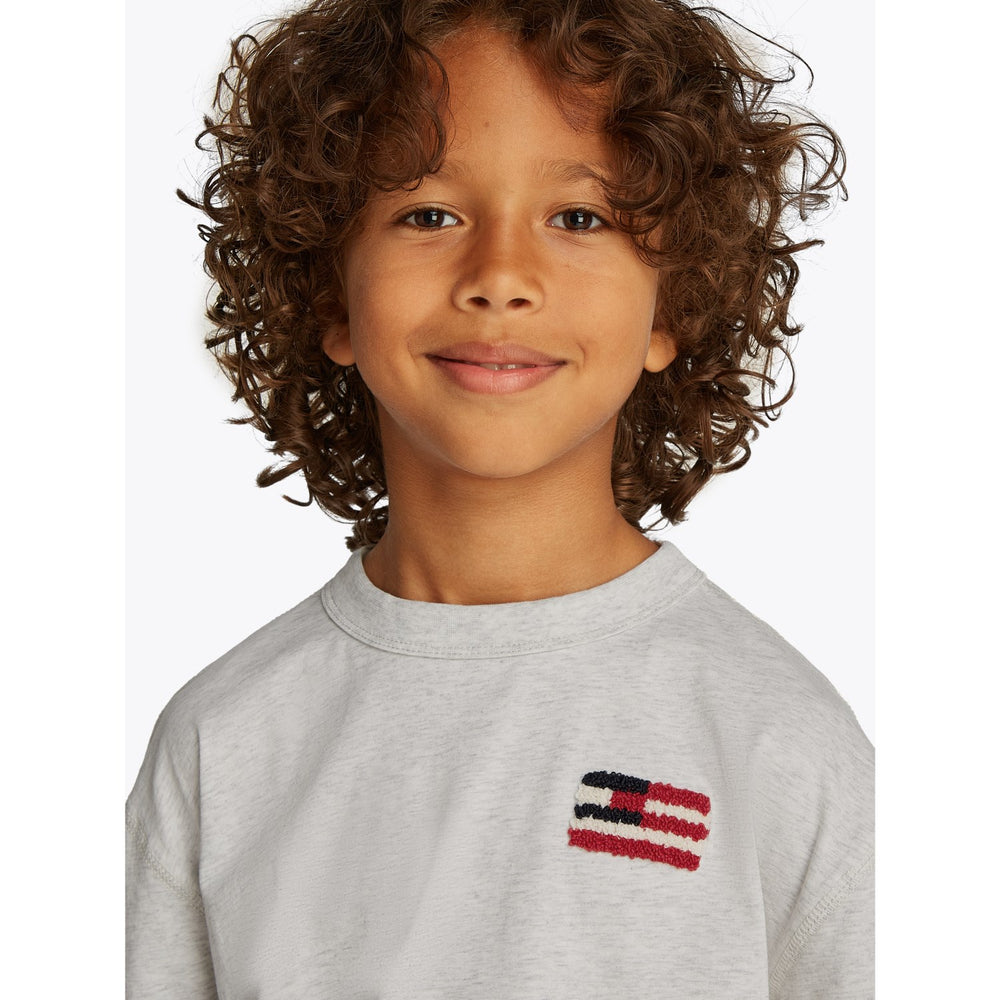 Køb Tommy Hilfiger Snow White Heather Flag Terry Emb T-Shirt