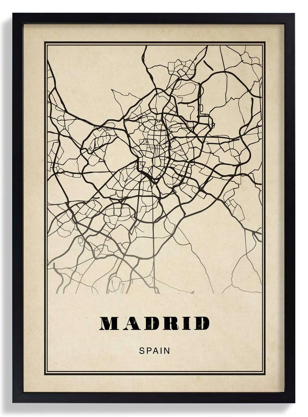 Madrid Stadt Sepia
