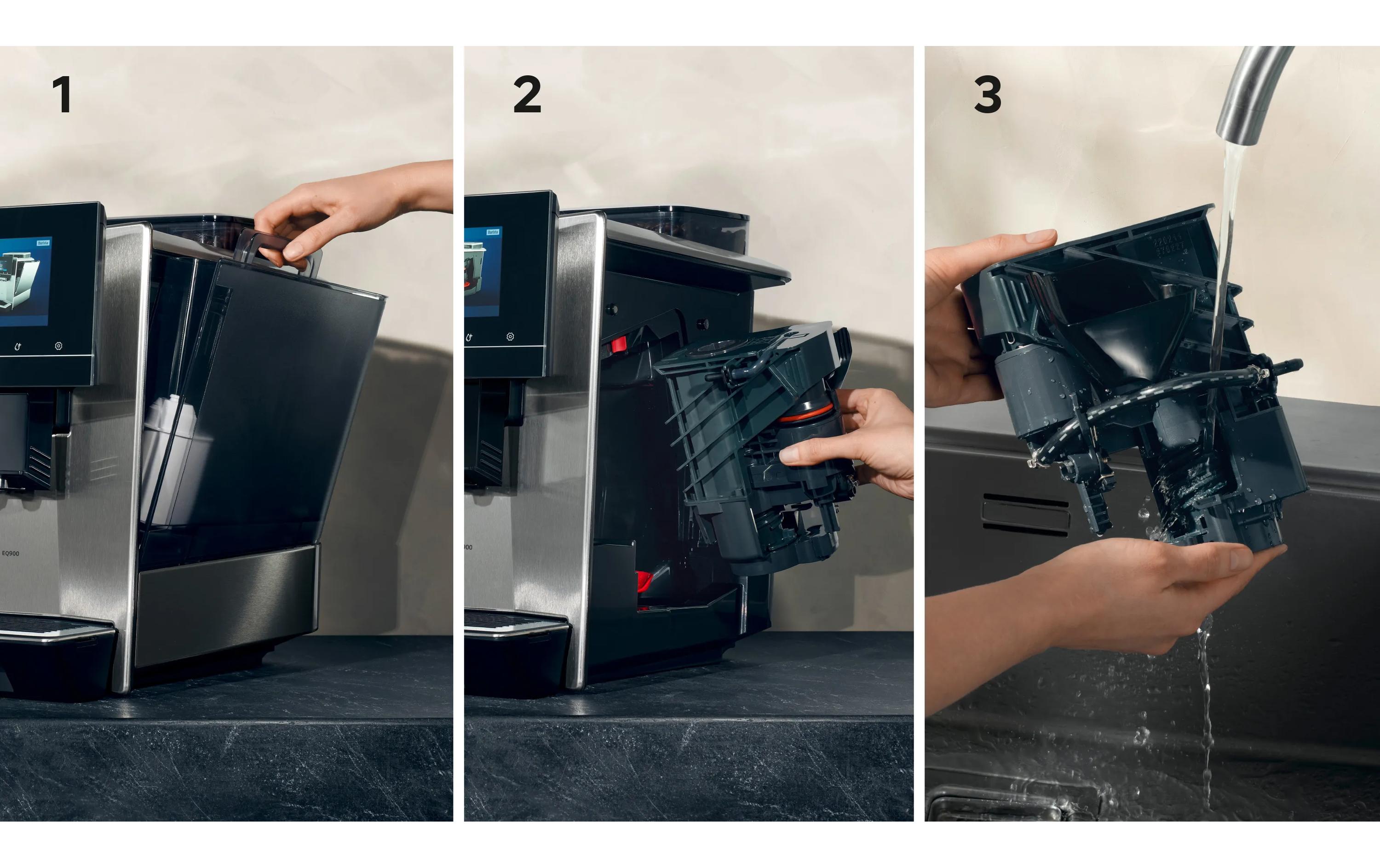 Kaffeevollautomat EQ900 plus TQ903DZ3 Edelstahl<br>Vollautomatische Kaffeemaschine mit beanIdent-System für optimale Röstungen