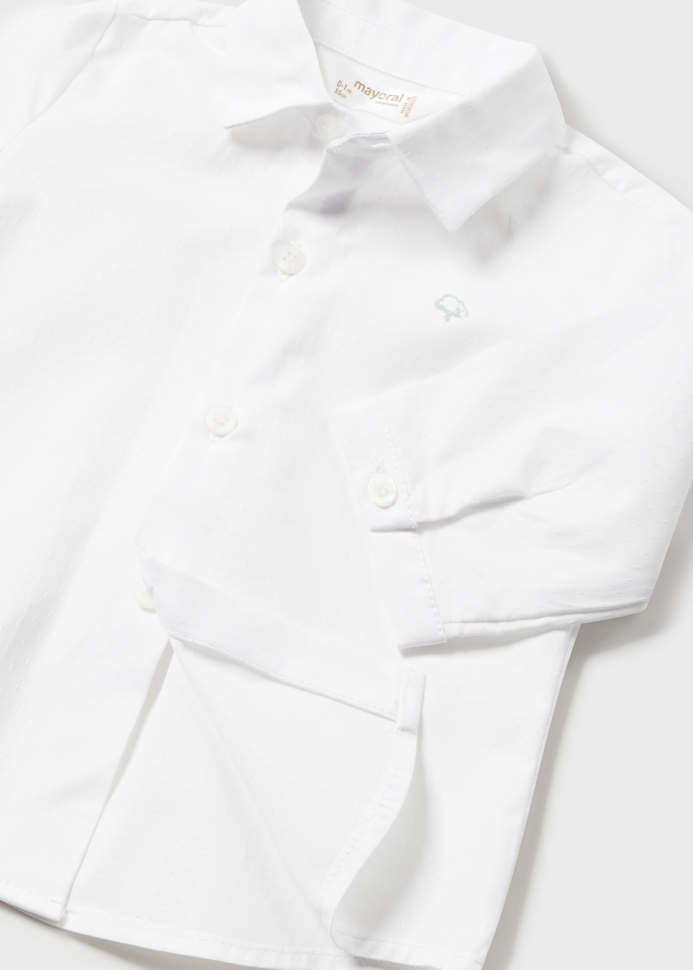 Camisa Oxford Better Cotton para recém-nascidos com gravata borboleta