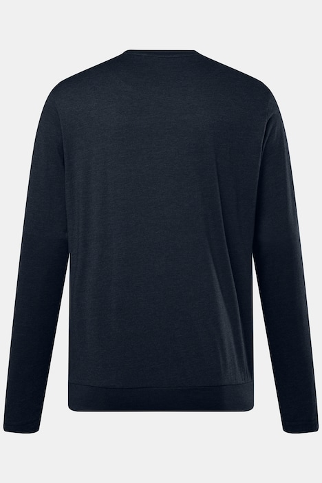 Men+ Langarmshirt, Bauchfit, Spezialschnitt, Basic, Rundhals, bis 8 XL