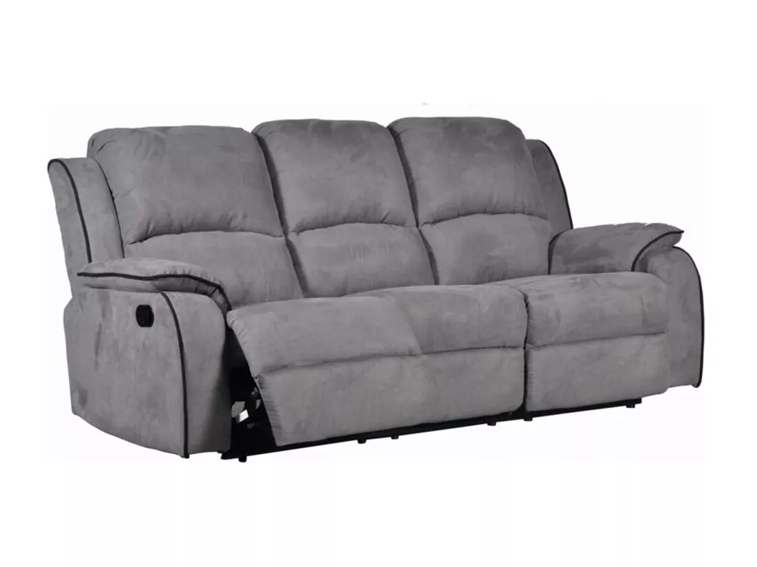 Canapés 3 places et 2 places relax en microfibre HERNANI - Gris