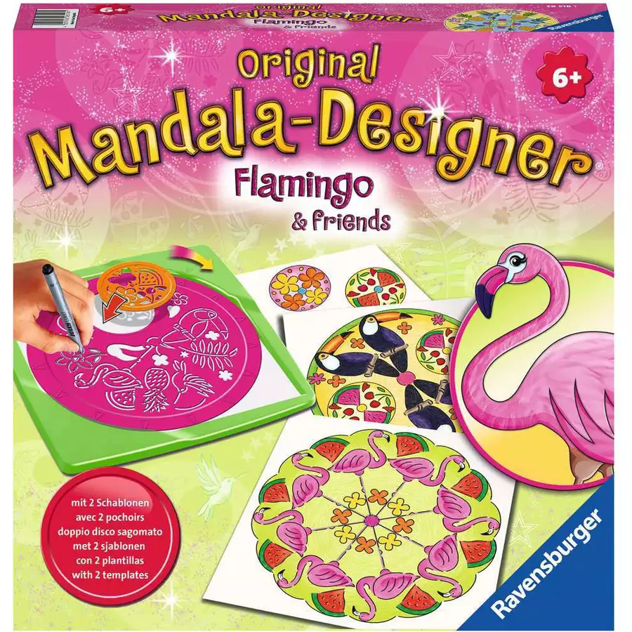 Ravensburger Mandala Designer Flamingo & Friends bunt