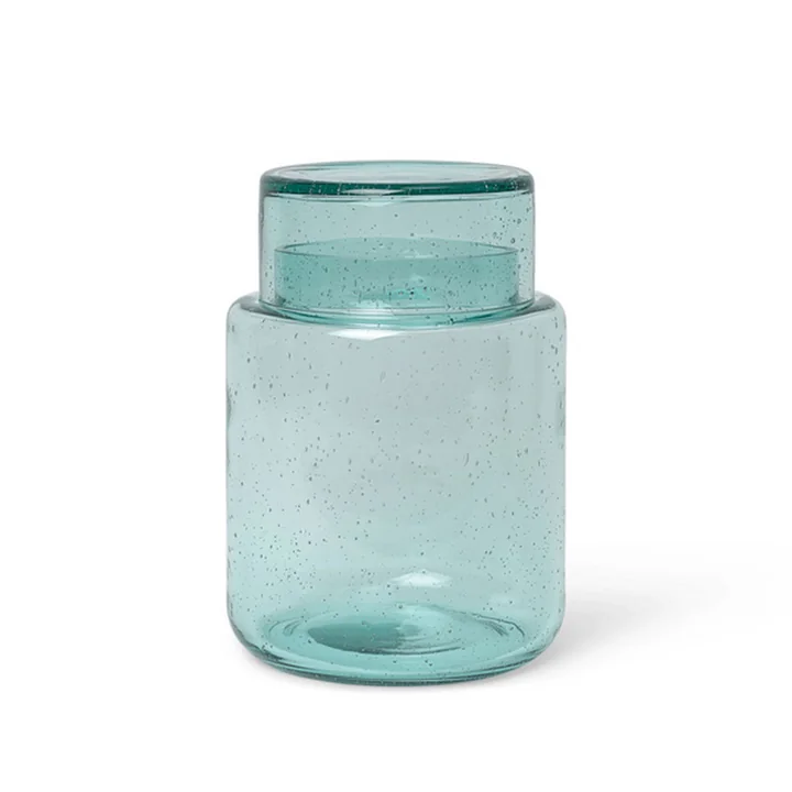 Ferm Living - Oli Glasbehälter, Ø 13,8 cm, grün