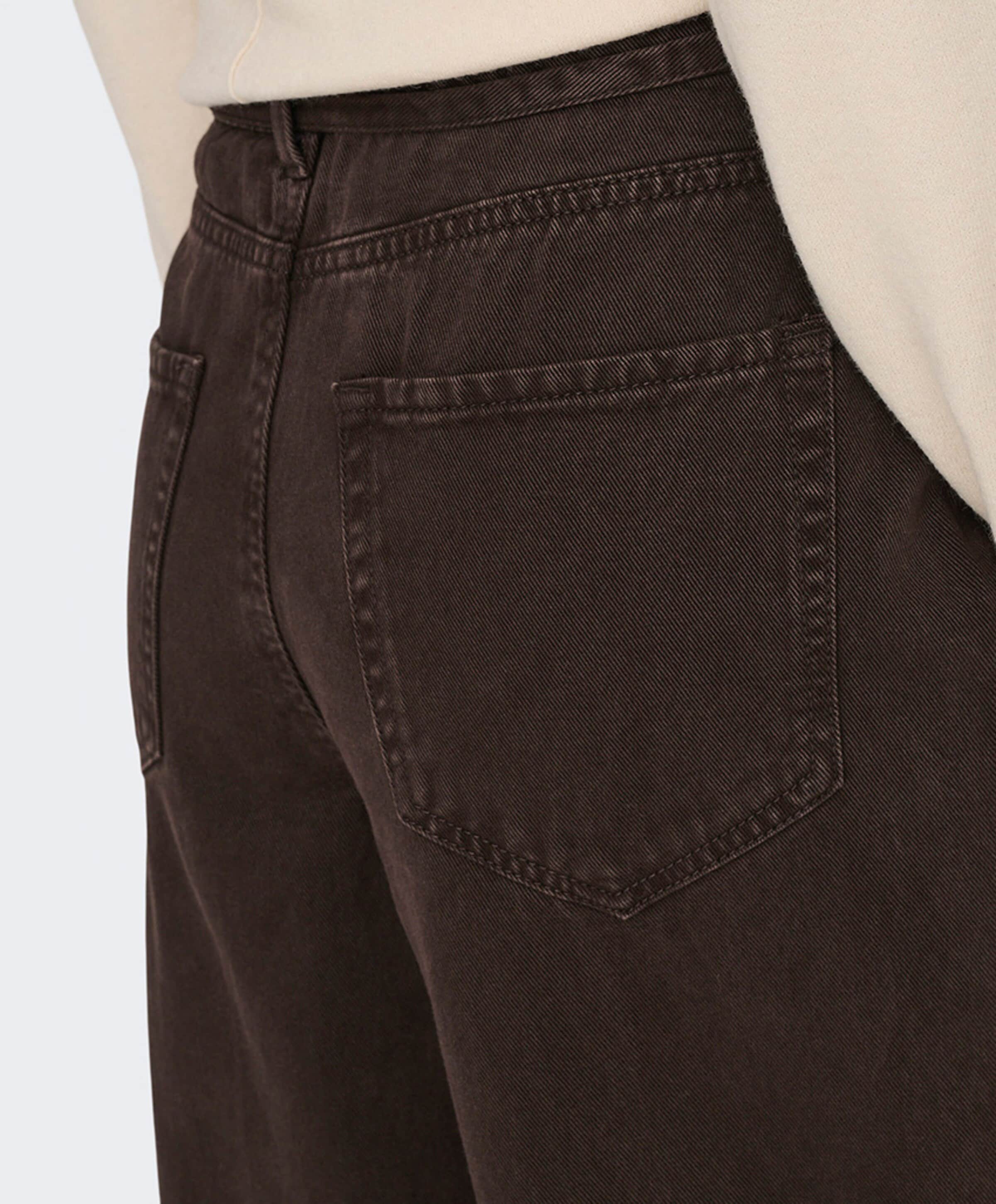 Only ONLGIANNA MW STRAIGHT DNM BROWN DNM dames jeans bruin