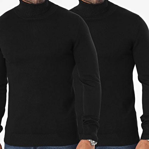 Lot De 2 Pulls Col Roulé Noir
