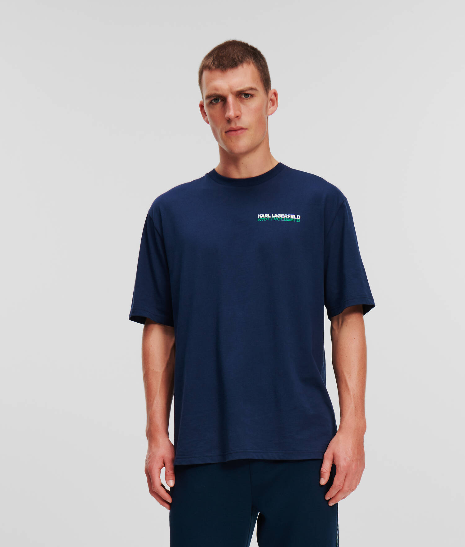 T-SHIRT AVEC GALON À LOGO KARL
