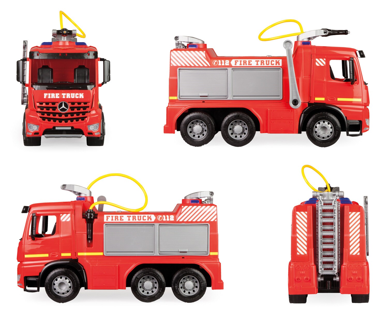 GIGA TRUCKS Aufsitz-Feuerwehr Arocs mit Wasserspritze