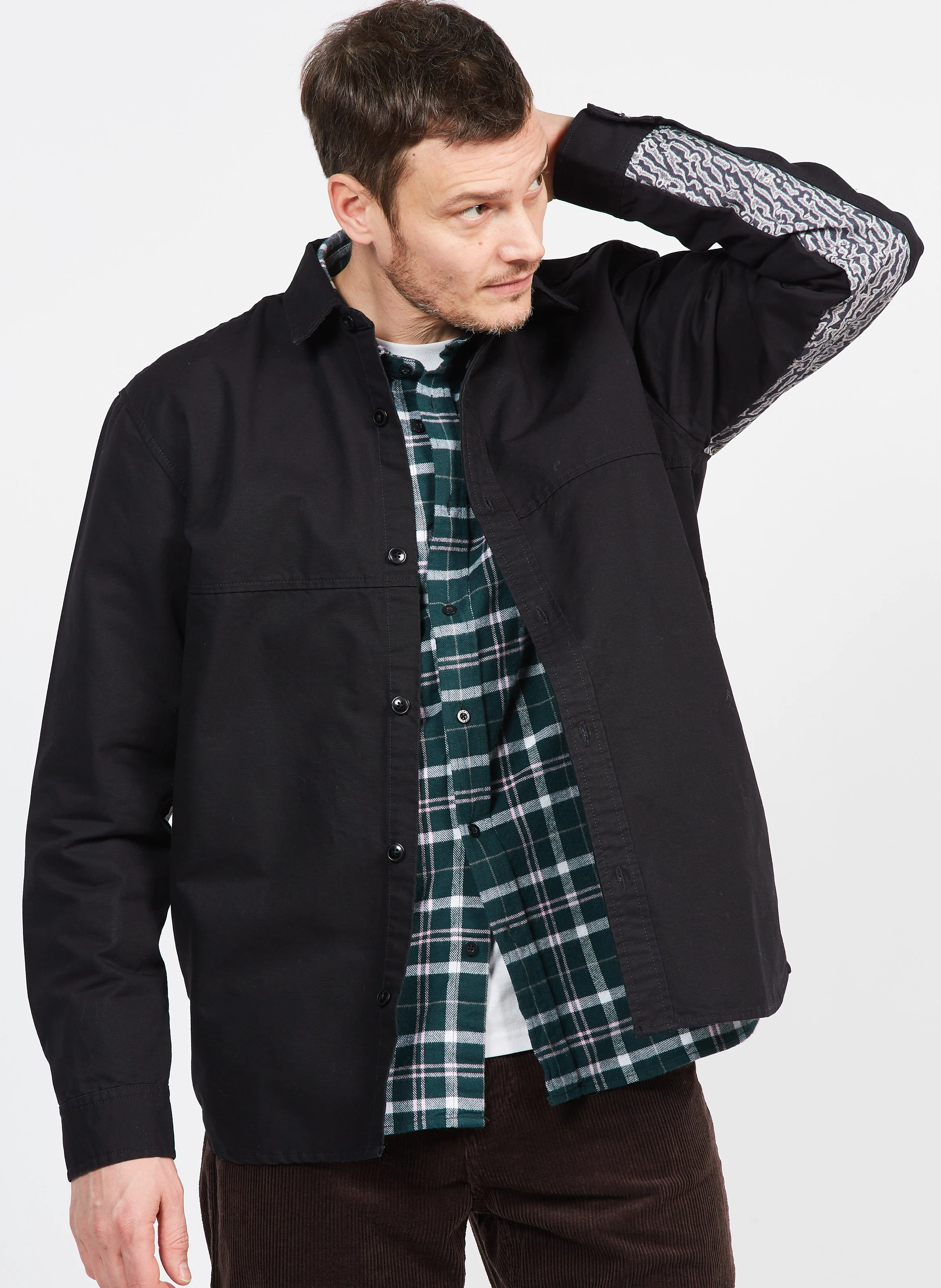 Chemise épaisse en coton| Noir