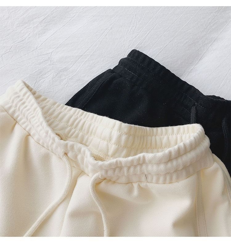 deersweeti - Sweatshorts met trekkoord in de taille en effen paneel