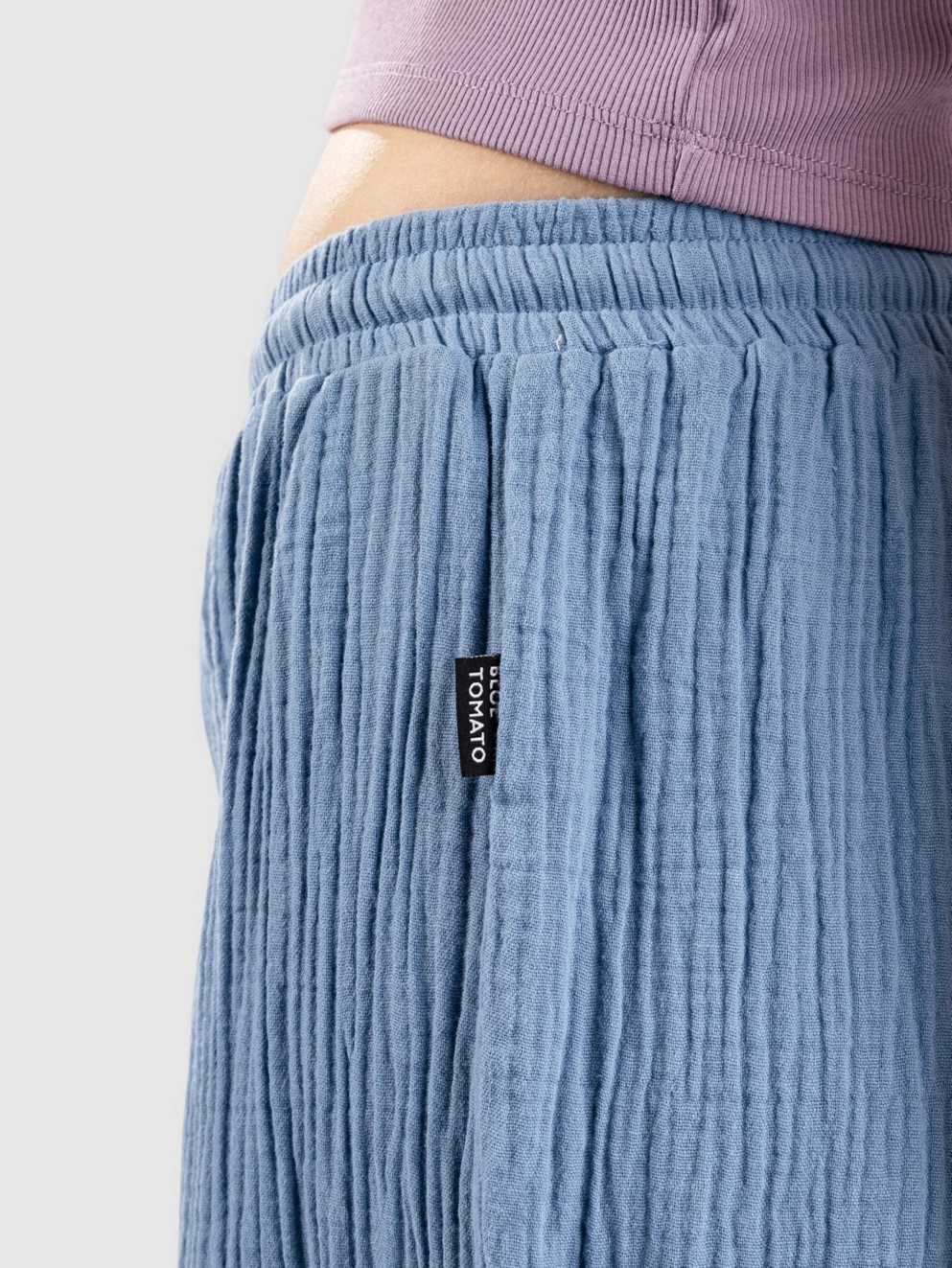Blue Tomato Long Linen Pants bright blue