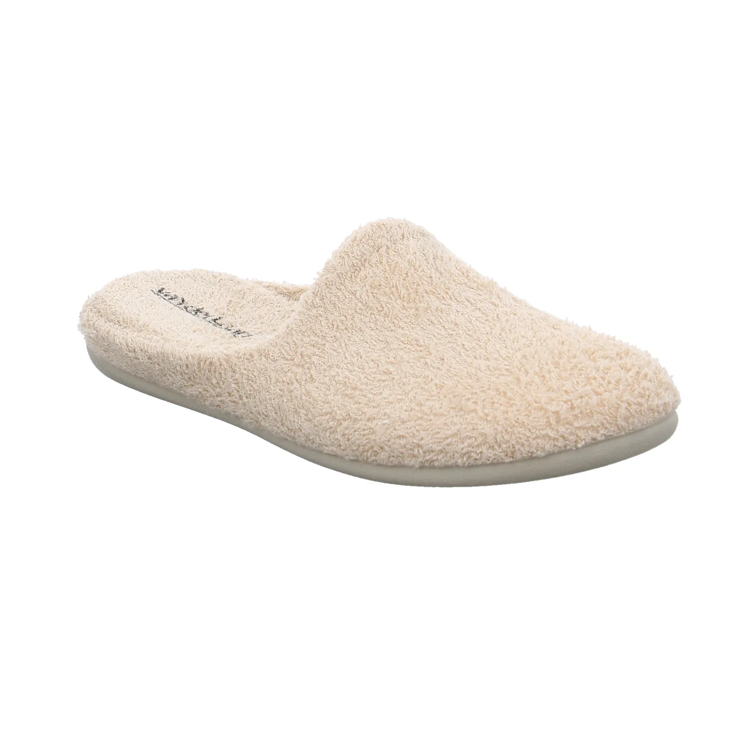VAN DER LAAN Hausschuh Beige Textil