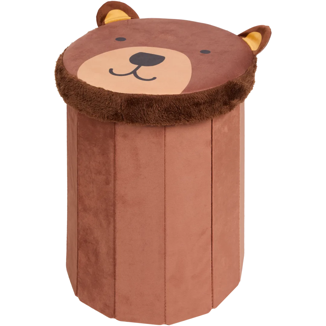Pouf de rangement pliable