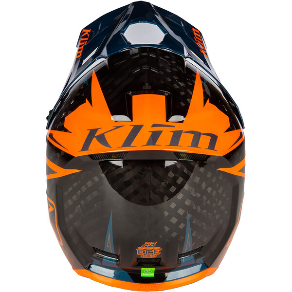 Klim - Casque F3 Carbon Pro Off-Road Striker Orange / Noir / Bleu