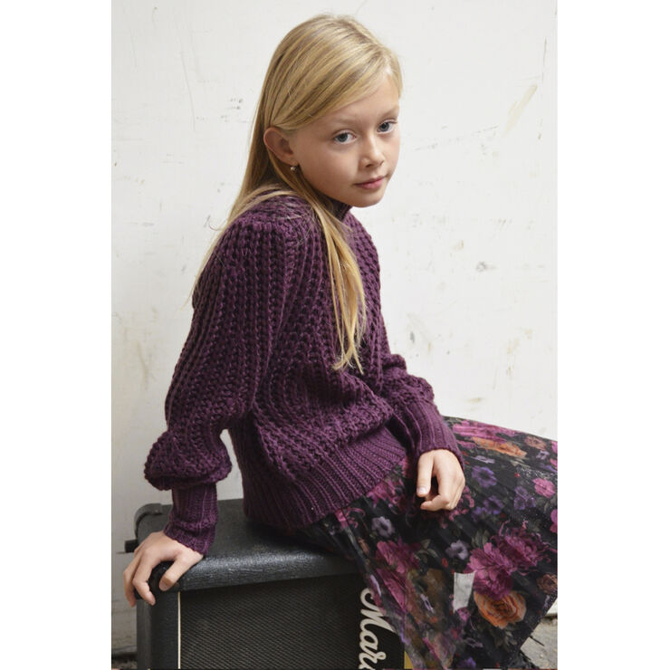 The New SHARON KNIT PULLOVER Potent purple