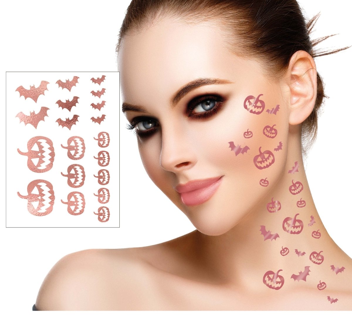 Halloween Nep Tattoos Rose Goud