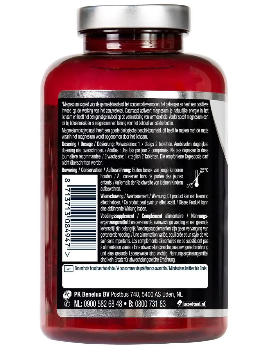 Magnesium 375 mg Bisglycinaat 90 tabletten