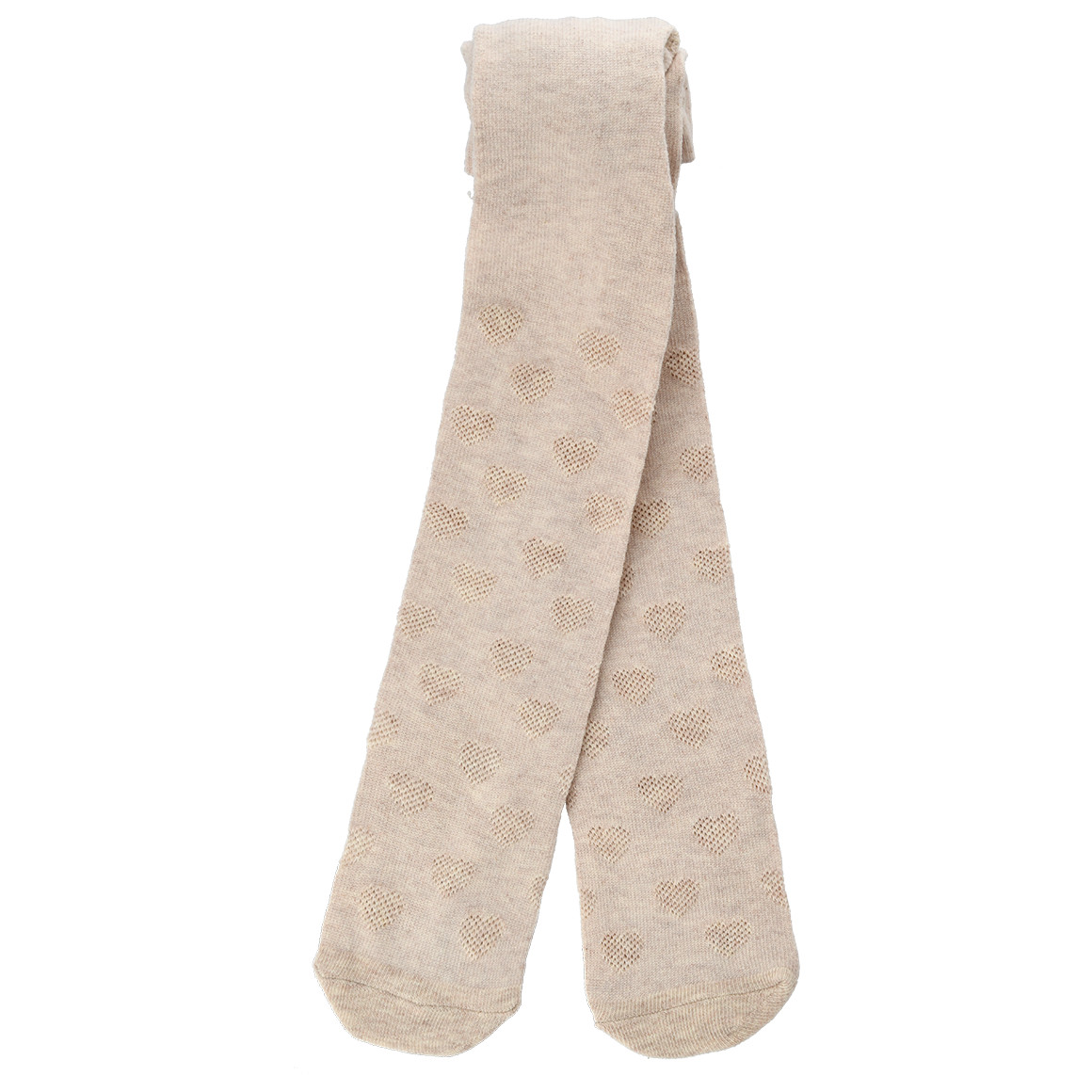Topomini 2 Baby Strumpfhosen mit Muster hellbeige / weiss