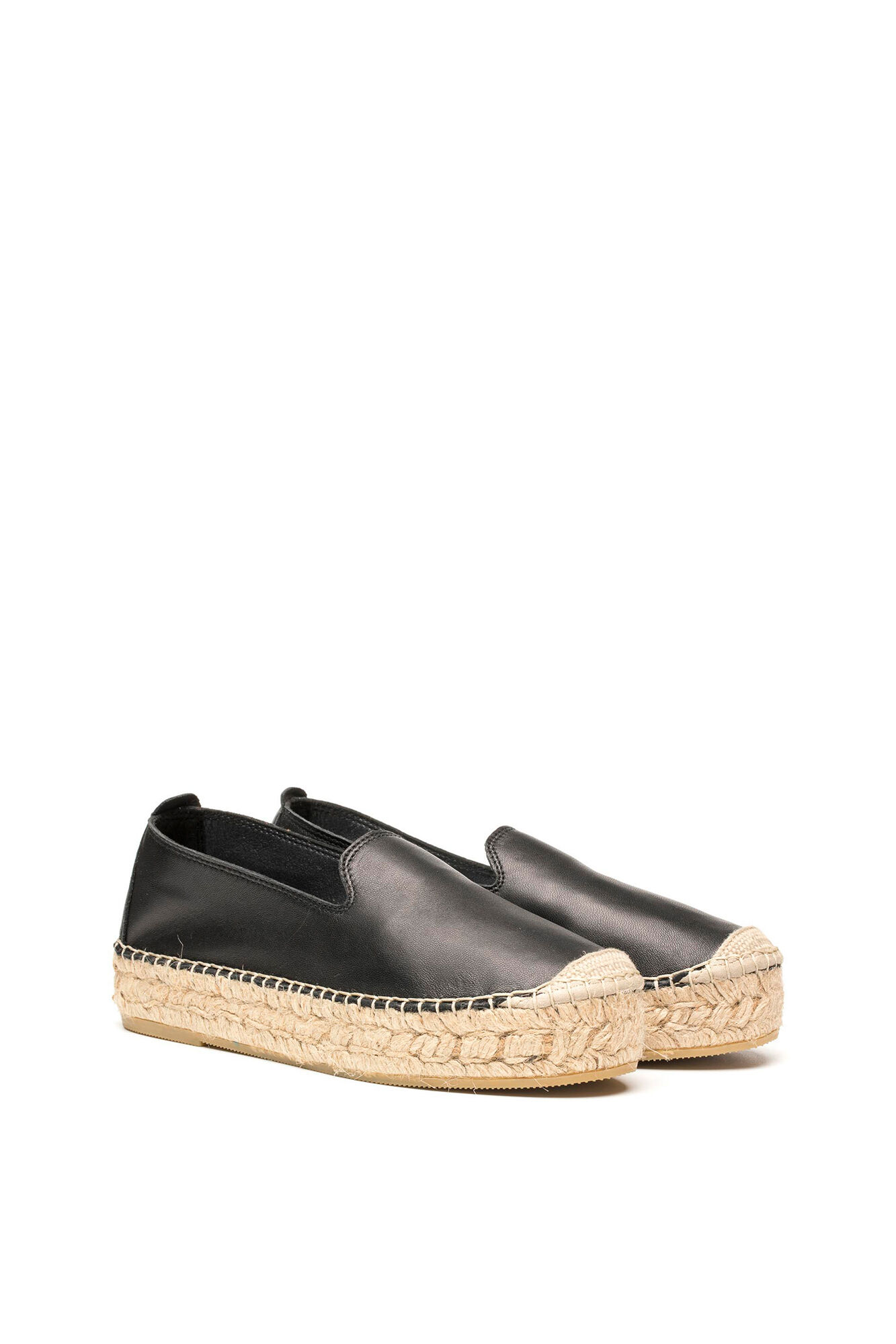 Chinelo Mocassim Plano de Juta - preto