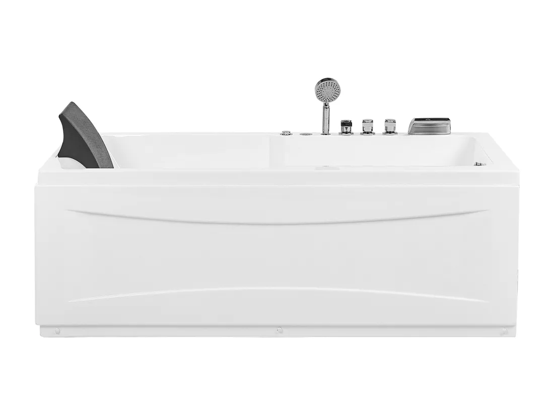 Baignoire balnéo angle droite blanche 169 x 81 cm ARTEMISA