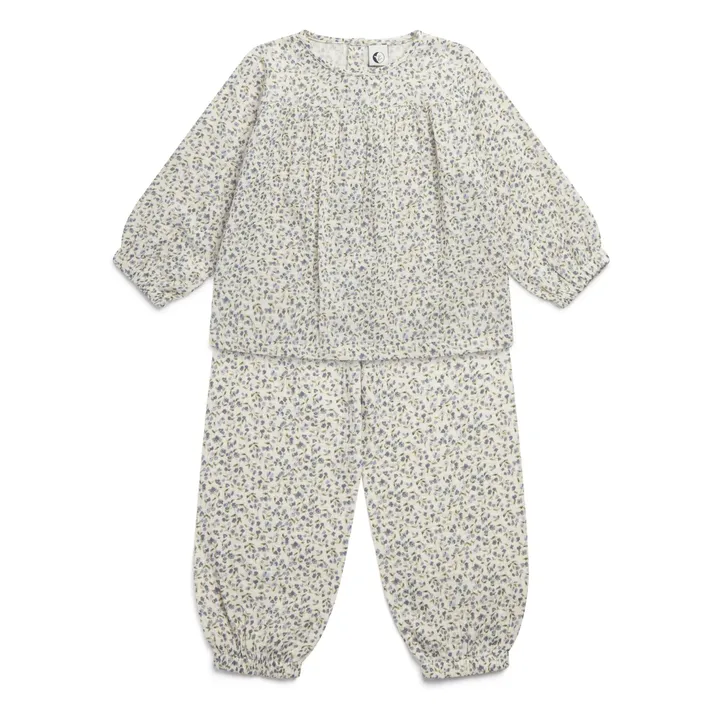 Sleepy Doe Pyjama Fleur Coton Bio | Crème