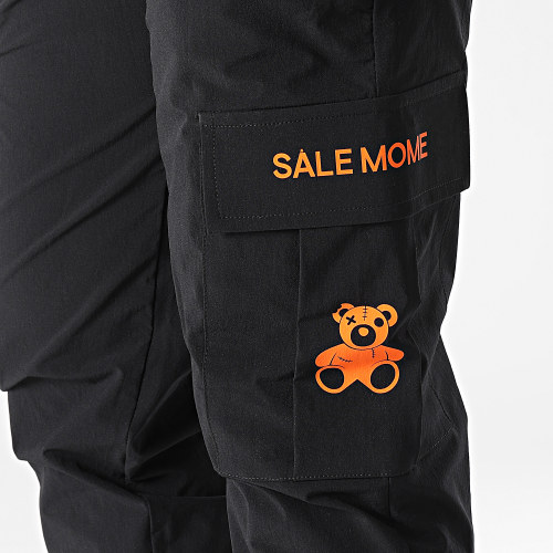 Pantalon Cargo Nounours Noir Orange