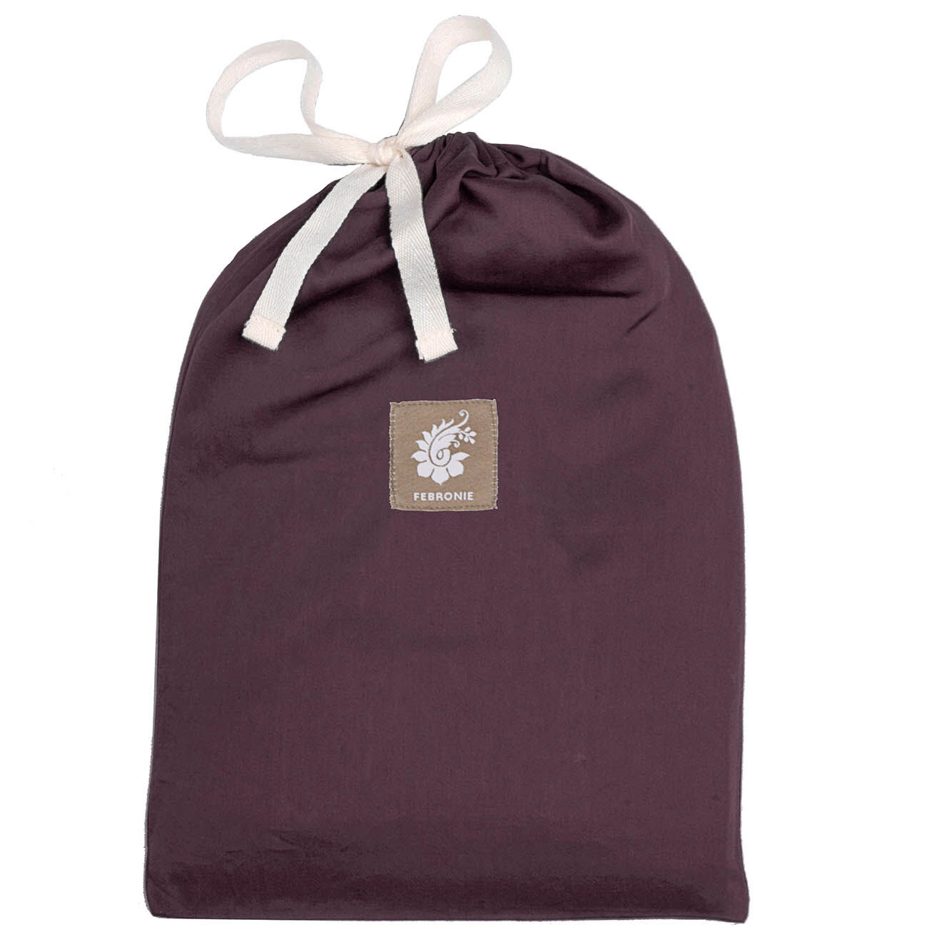 Febronie Home Drap housse 100% Satin de Coton Julia violet