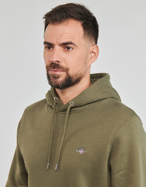 Gant - REG SHIELD HOODIE - Kaki