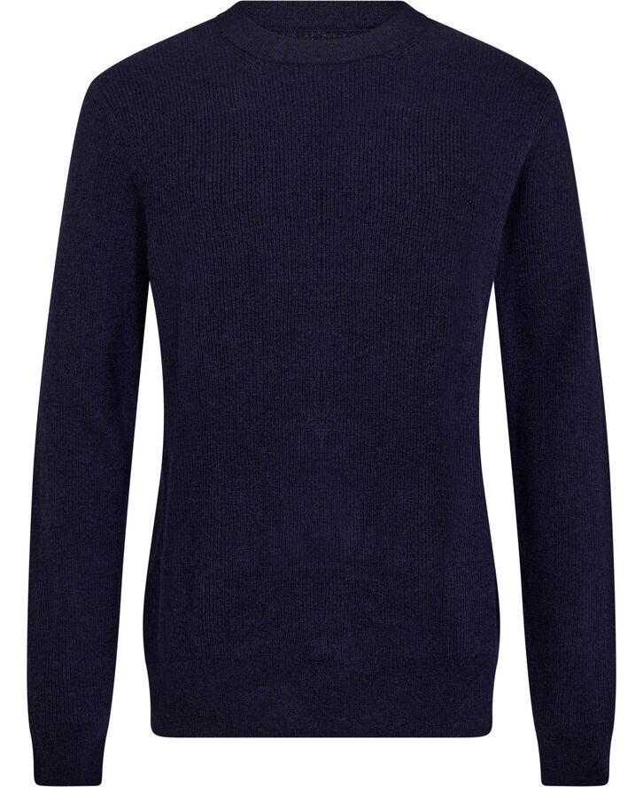 Magasin du Nord Collection Maryn 3 RWS Fishermans strik Lambswool Navy
