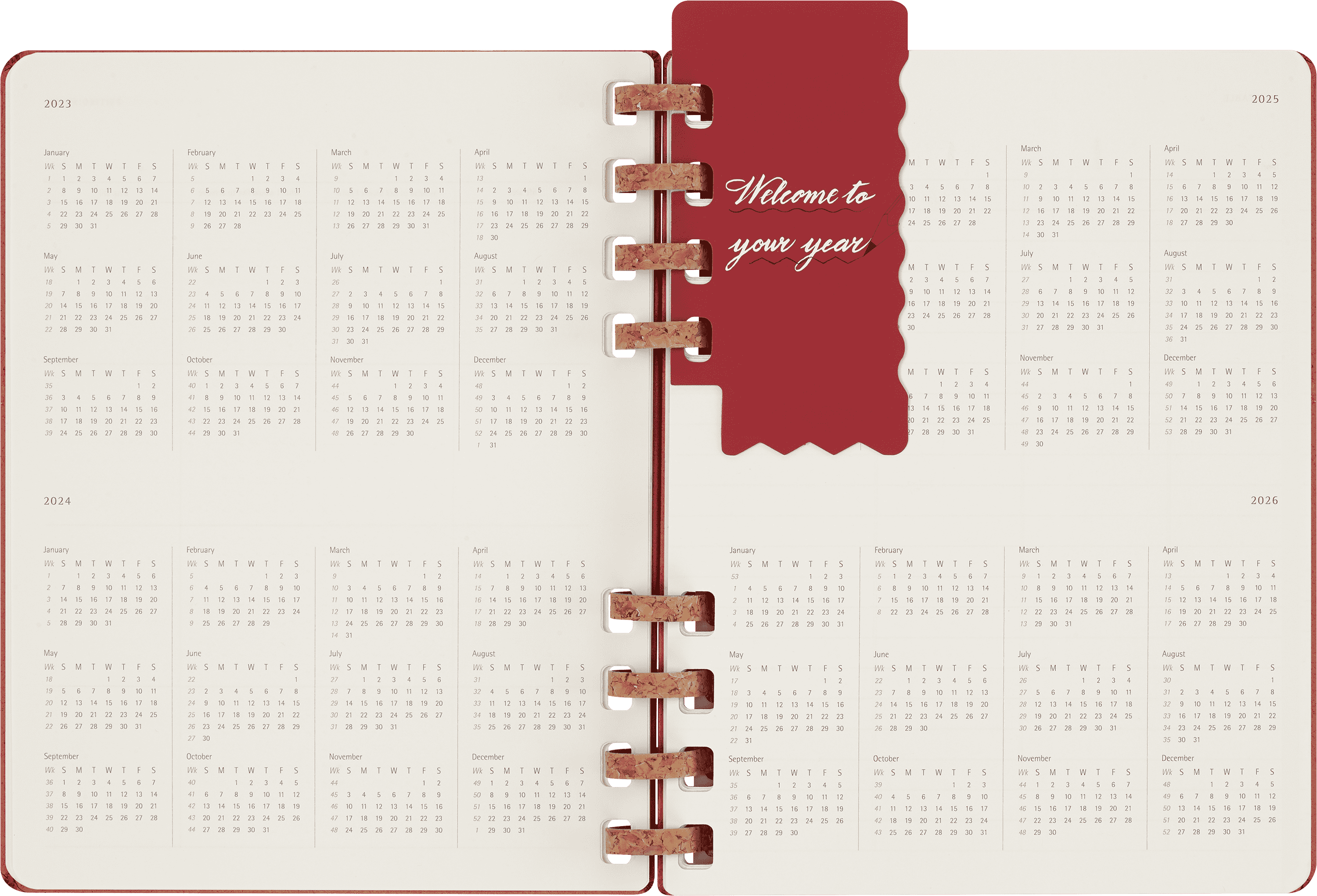 Undated Life Planner XL Weekly and Monthly, Spiral