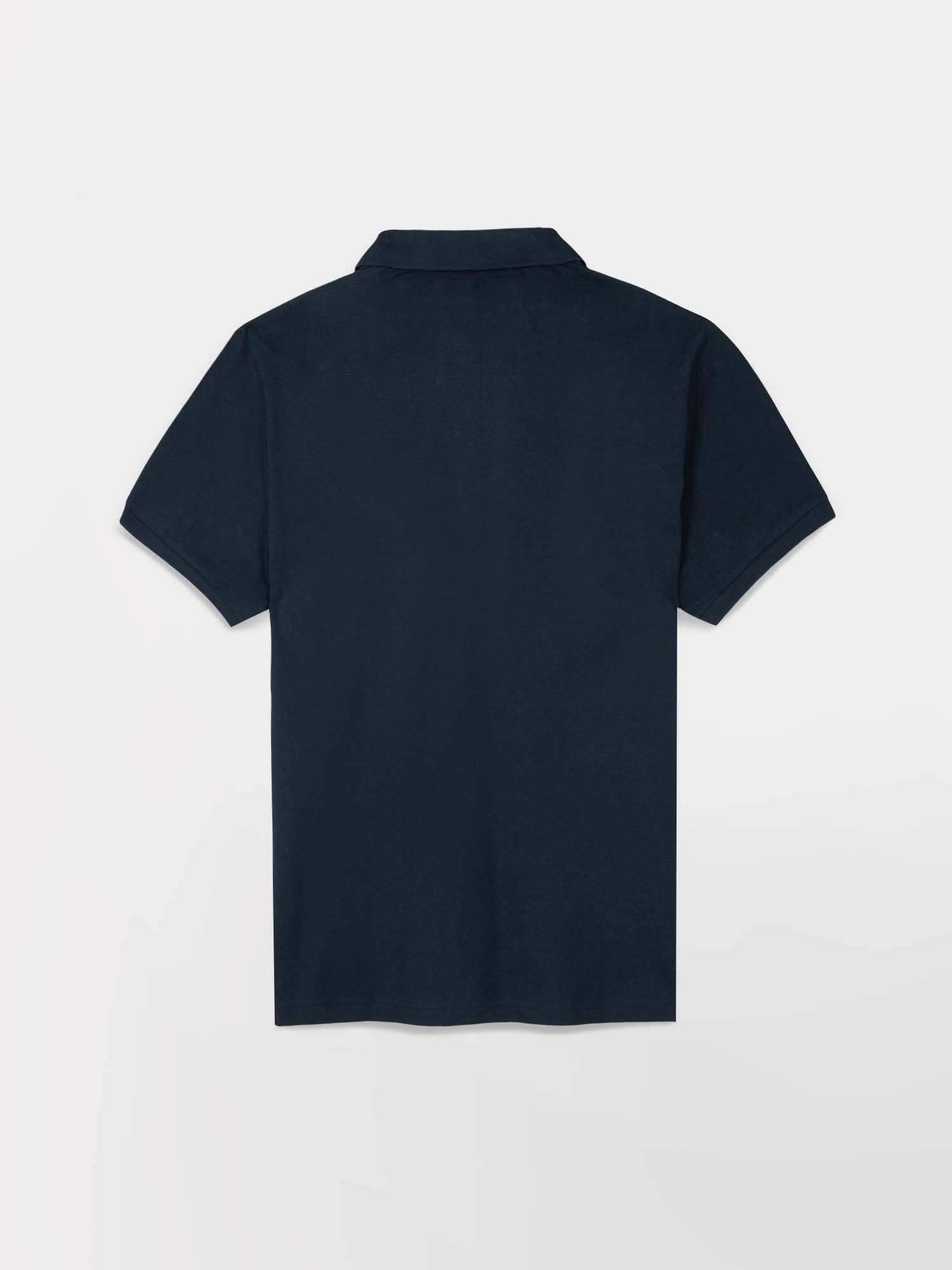 Polo Homme Coton Piqué Manches Courtes Marine