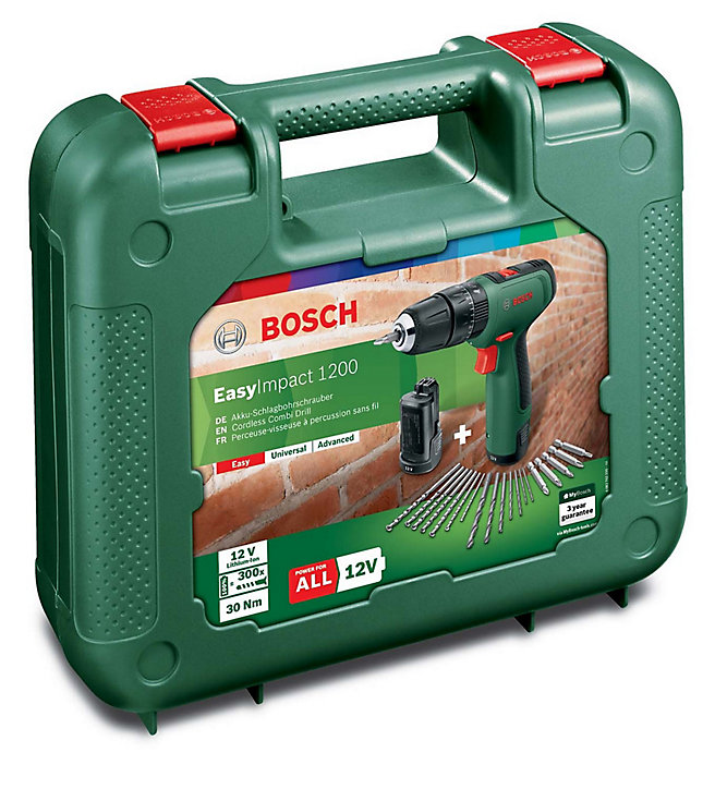 Perceuse visseuse à percussion sans fil Bosch EasyImpact 1200 12V - 2 x 1,5 Ah