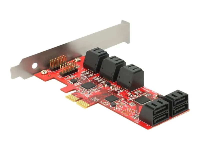 Delock - Lagringskontrol - 10 Kanal - SATA 6Gb/s - lavprofil - PCIe 2.0 x2
