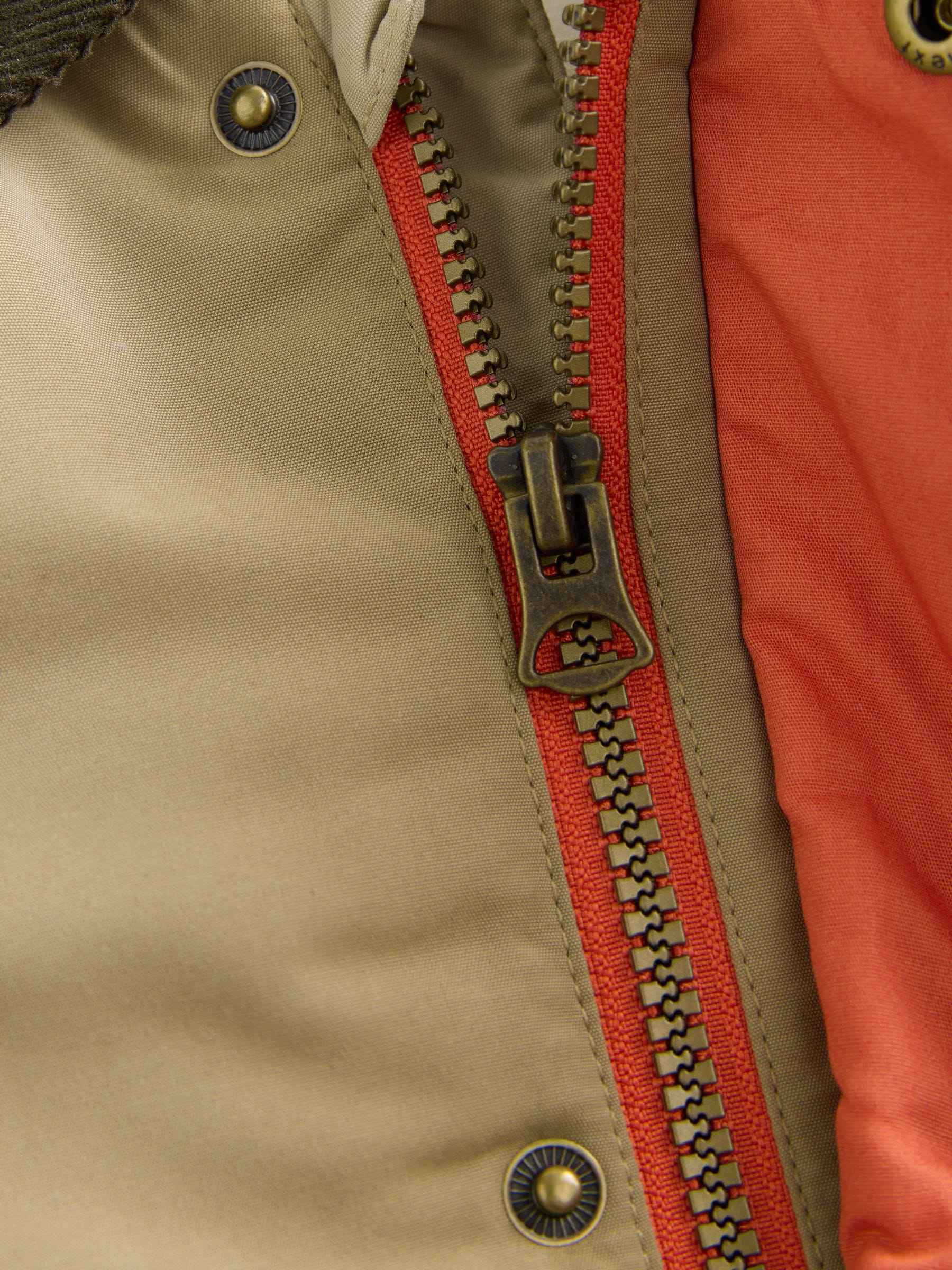 Naturel bruin - Regenbestendige jas met capuchon en corduroy kraag (3mnd -7jr)