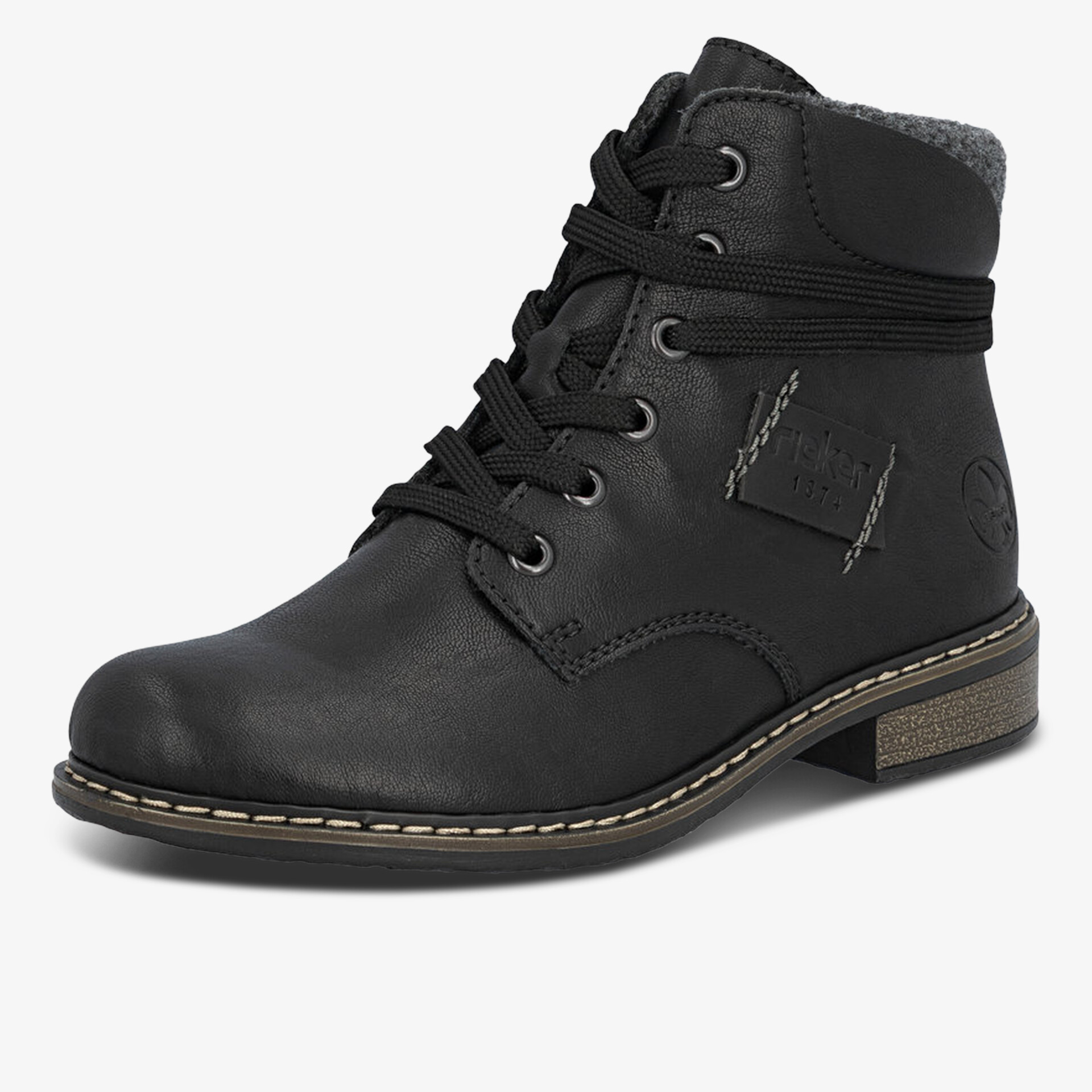 rieker Damen Schnürstiefeletten schwarz