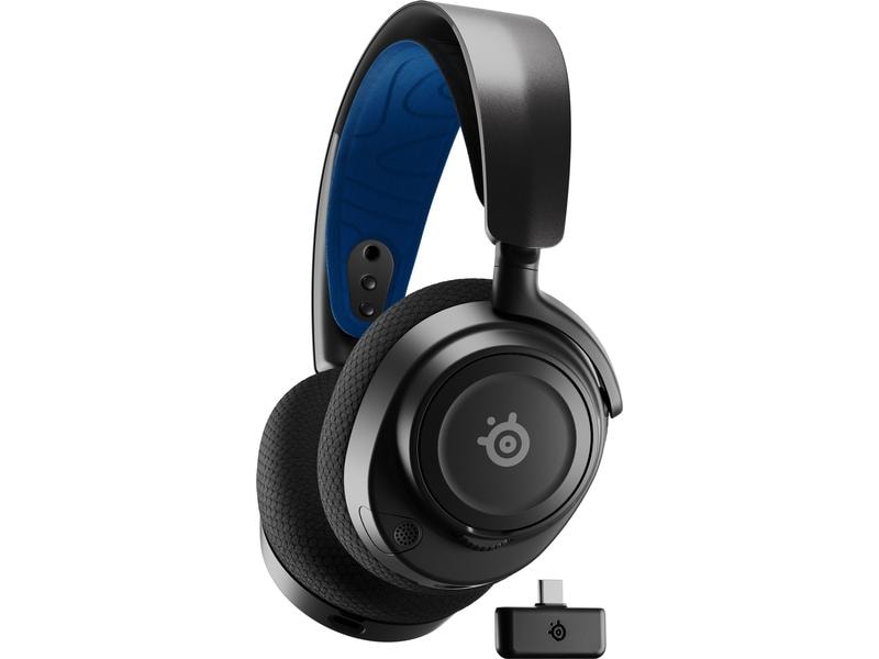 Steel Series Headset Arctis Nova 7P Blau/Schwarz Kabelloses Gaming-Headset mit Surround-Sound