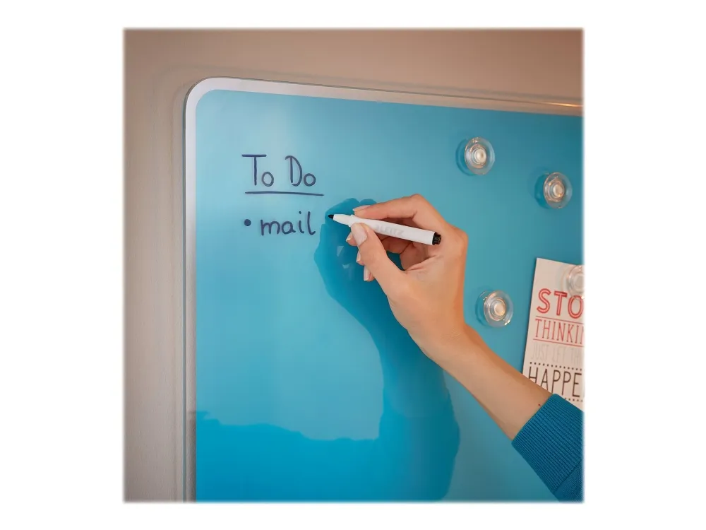 Whiteboard glastavle Leitz Cosy 80x60 cm blå magnetisk