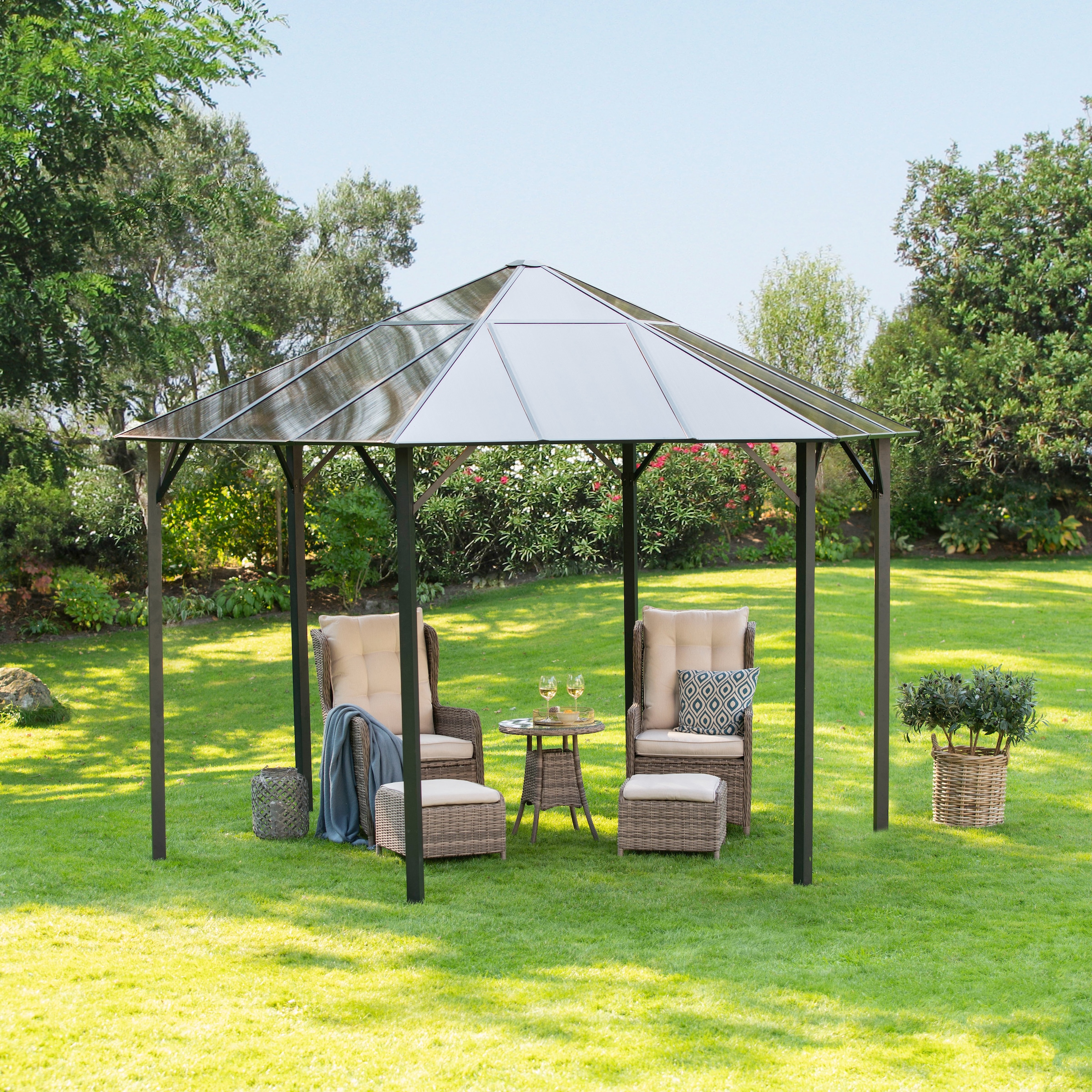 KONIFERA Pavillon-Ersatzdach »Costa Brava« für 350x350 cm, braun