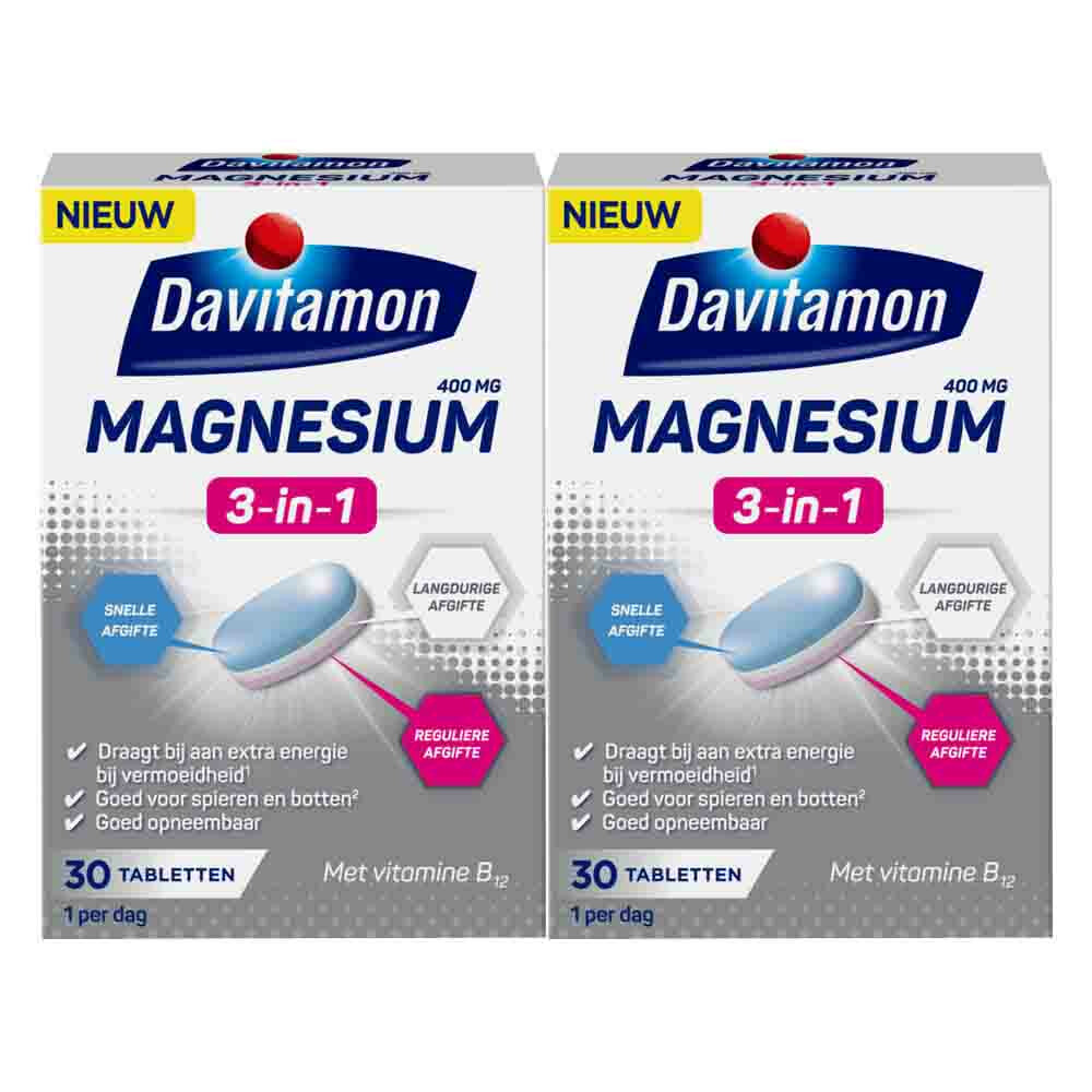 2x Davitamon Magnesium 3 in 130 tabletten