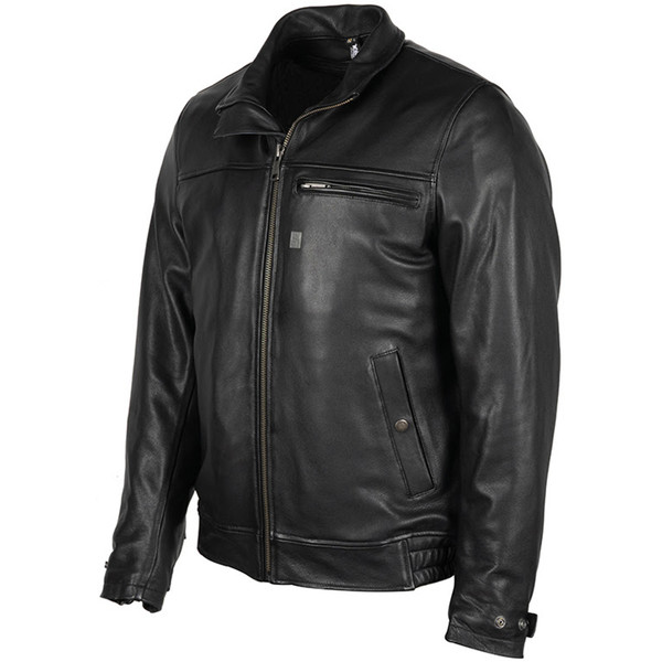 Helstons - Blouson Benny Cuir Rag Noir